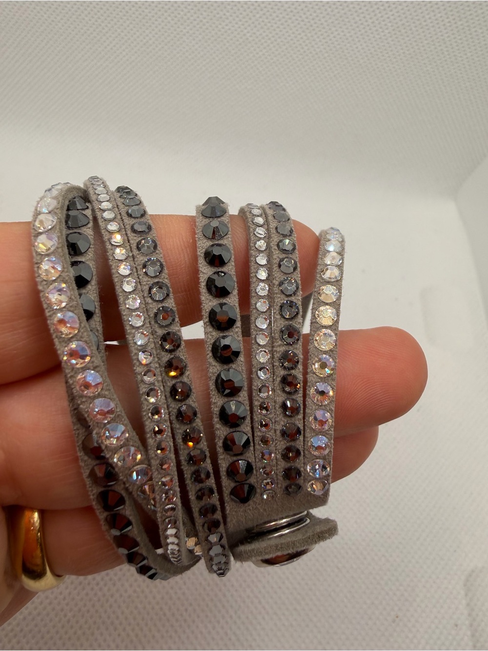 Swarovski Slake Gray and Silver Crystal Bracelet